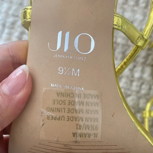 JLO | Elegant Gold Strappy Women's Heels - Picture 10 of 12